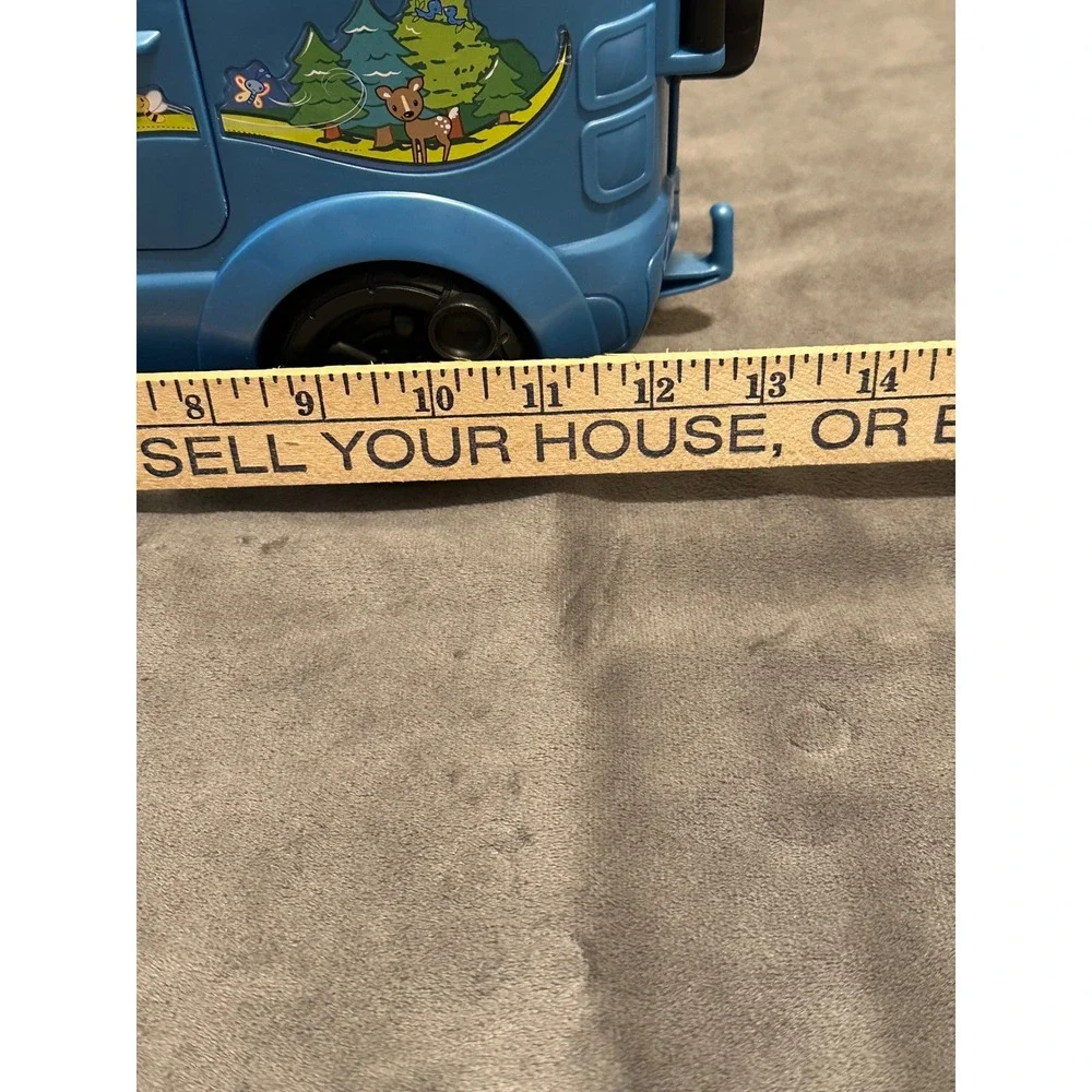 Fisher-Price Little People Camper Blue White Transforming Van Toy